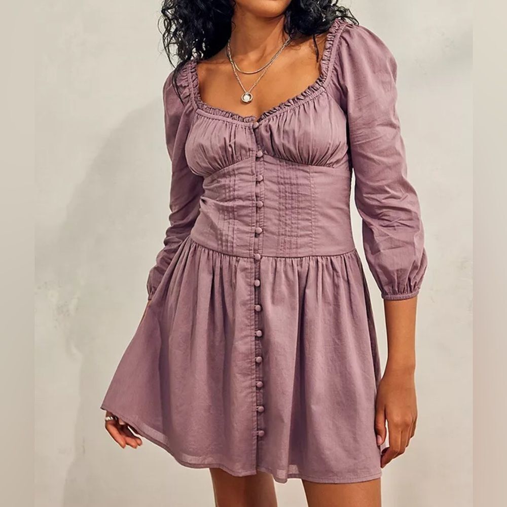 Urban Outfitters BDG Lydia Prairie Mini Dress Purple